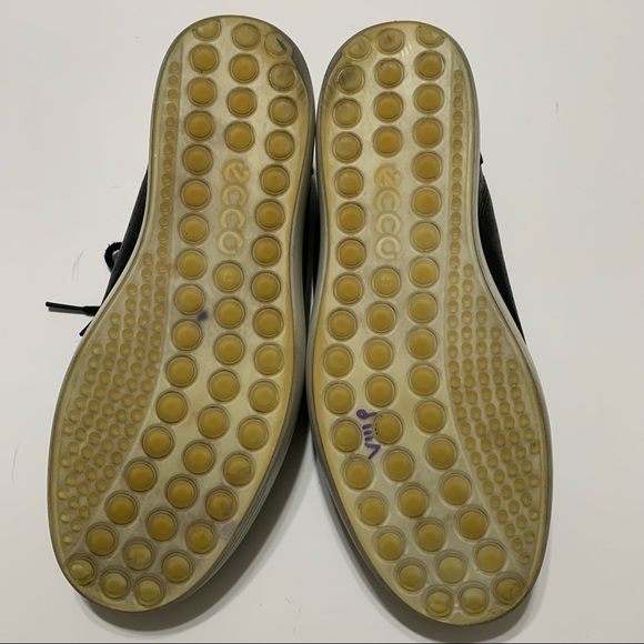 ECCO Soft 7 Black Leather Men’s Size 9 (43 EU)  Casual Sneakers - Picture 6 of 11